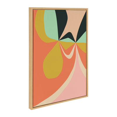 Sylvie Retro Floral 4 Framed Canvas by Alicia Bock