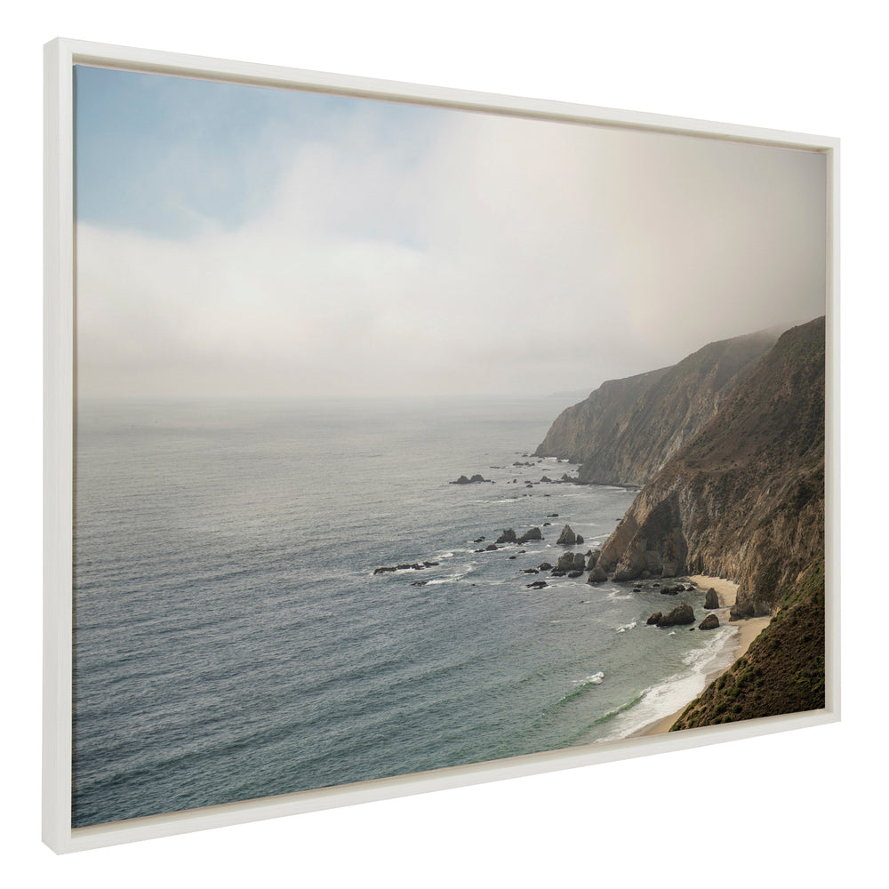 Sylvie Wild Coast No 2 Framed Canvas by kateandlaurel - main product image for Resin Society