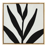 Sylvie Modern Botanical Neutral Abstract 1 Framed Canvas by kateandlaurel - product image 2 for Resin Society
