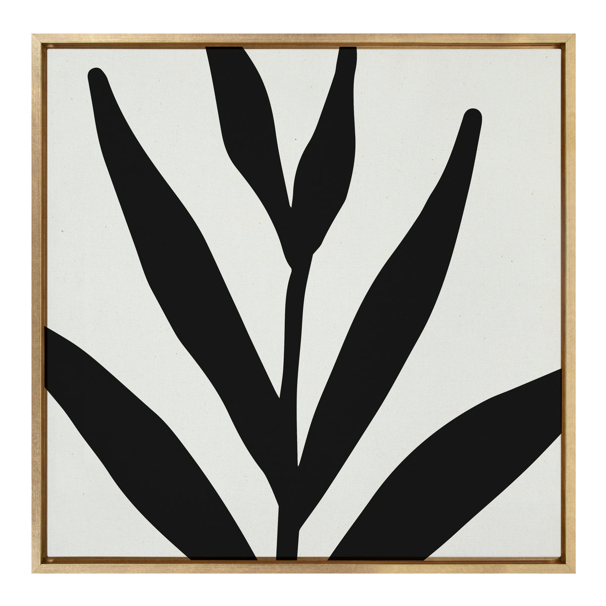Sylvie Modern Botanical Neutral Abstract 1 Framed Canvas by kateandlaurel - product image 2 for Resin Society