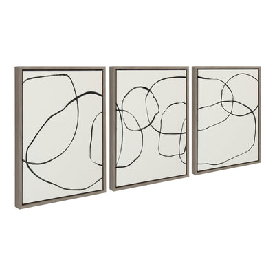Sylvie Dancing Circles BW Framed Canvas by kateandlaurel - product image 7 for Resin Society