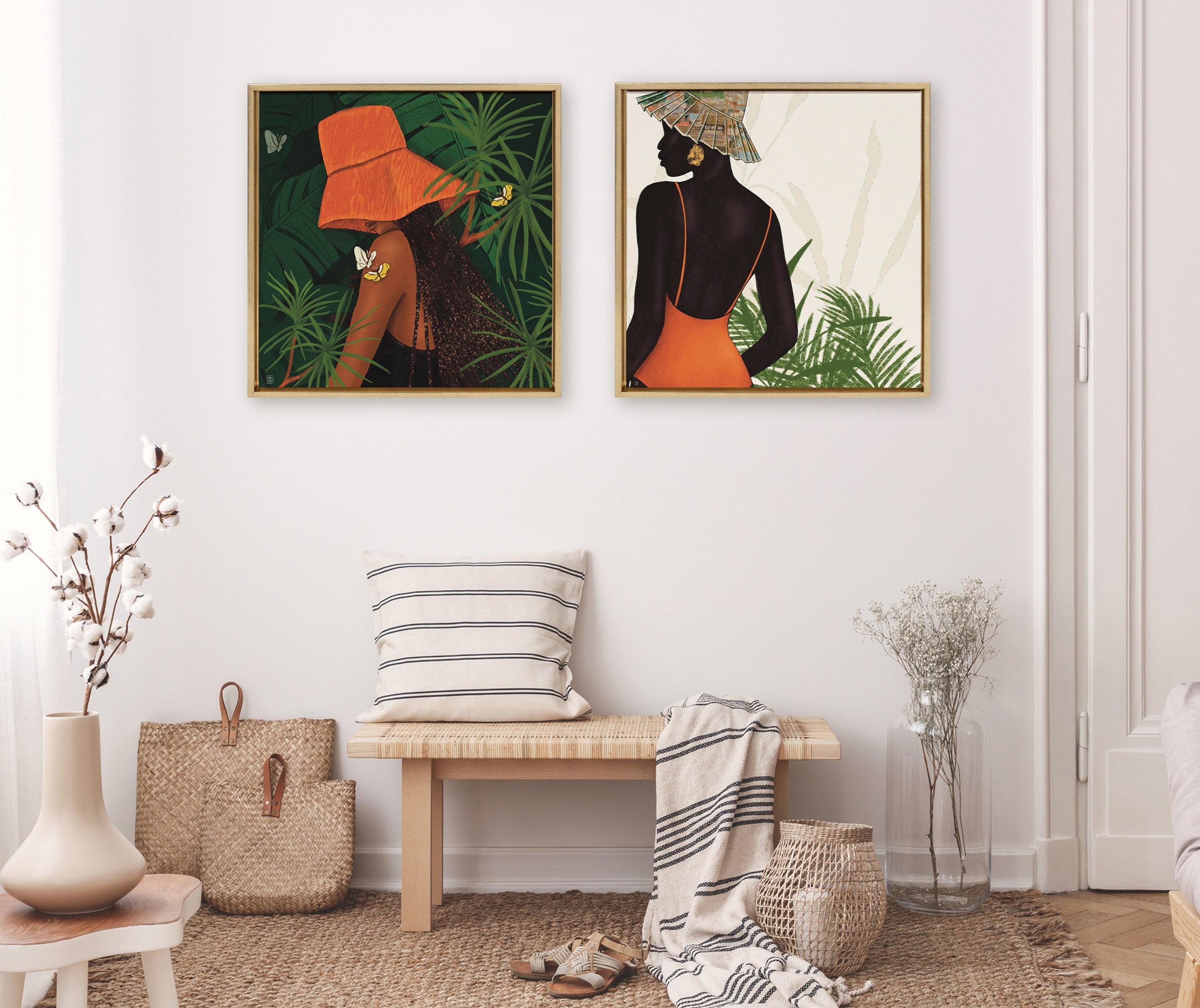 Sylvie So So Tropical Framed Canvas by kateandlaurel - product image 5 for Resin Society
