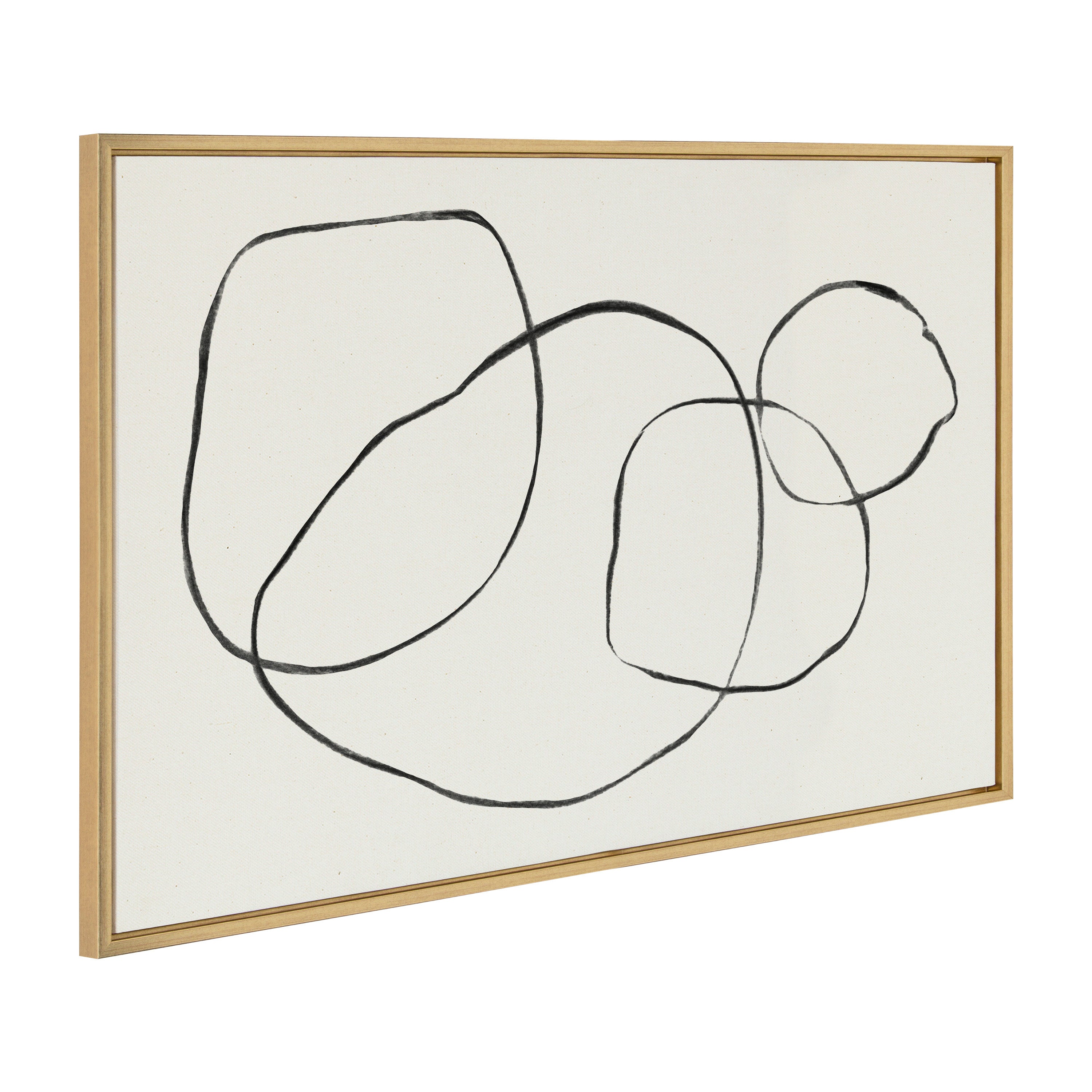 Sylvie Going in Circles and Minimalist Woman Framed Canvas Set by kateandlaurel - product image 2 for Resin Society