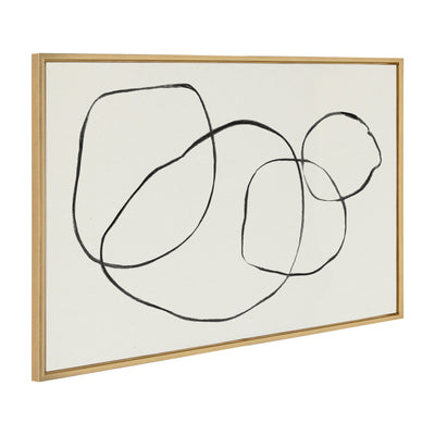 Sylvie Going in Circles and Minimalist Woman Framed Canvas Set by kateandlaurel - product image 2 for Resin Society