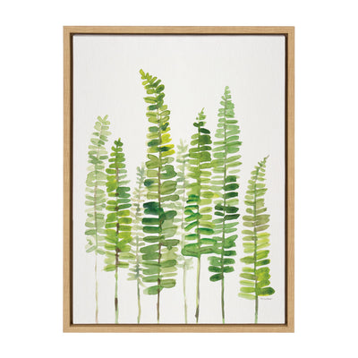 Sylvie Sword Ferns Framed Canvas by kateandlaurel - main product image for Resin Society