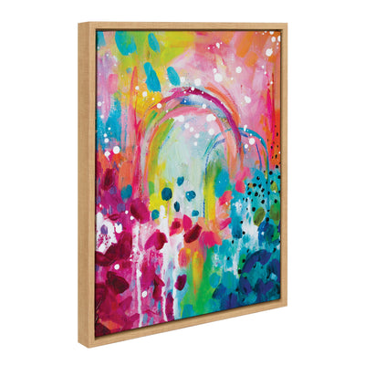 Sylvie Chasing Rainbows Framed Canvas by Rachel Christopoulos by kateandlaurel - product image 2 for Resin Society