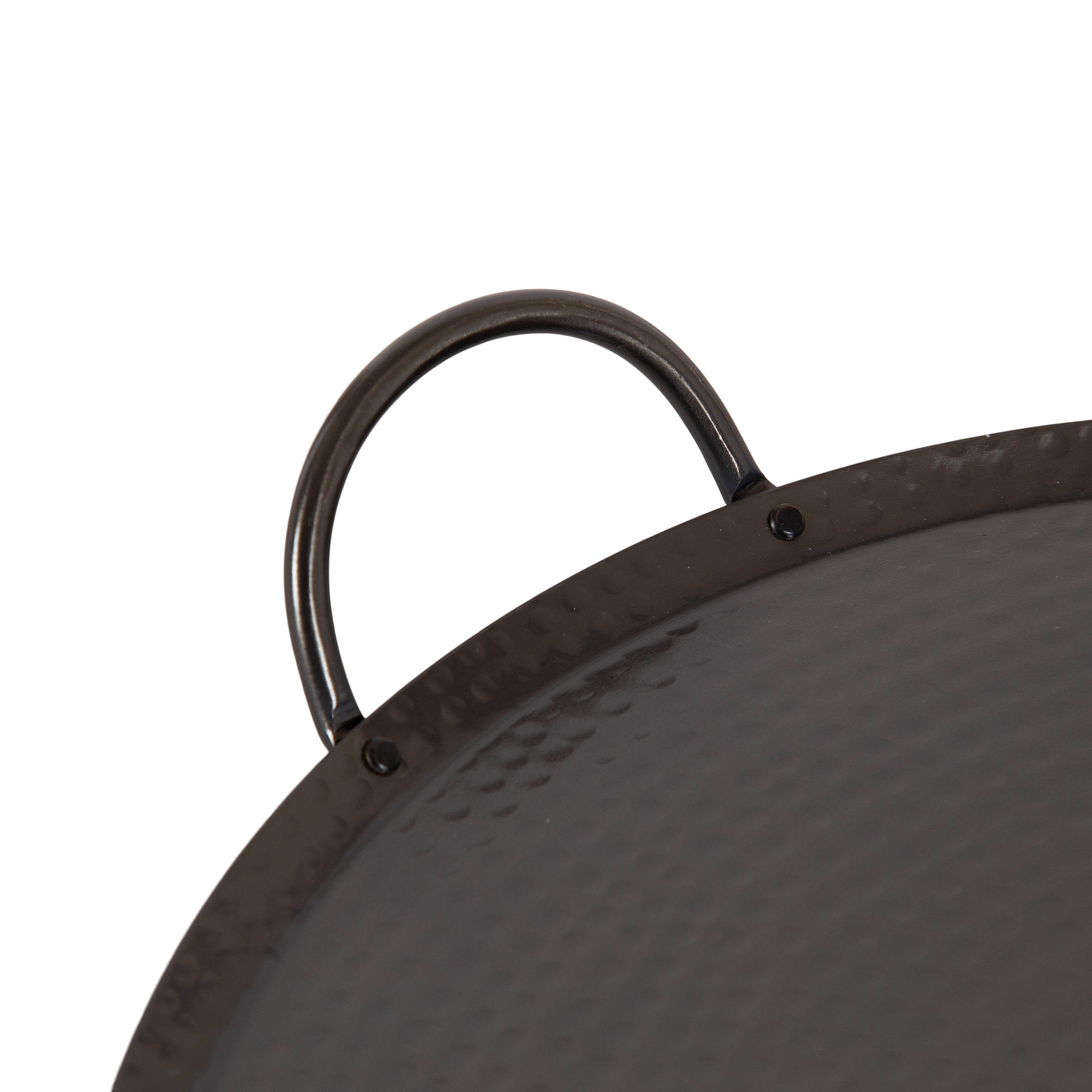 Sanzo Hammered Round Metal Tray