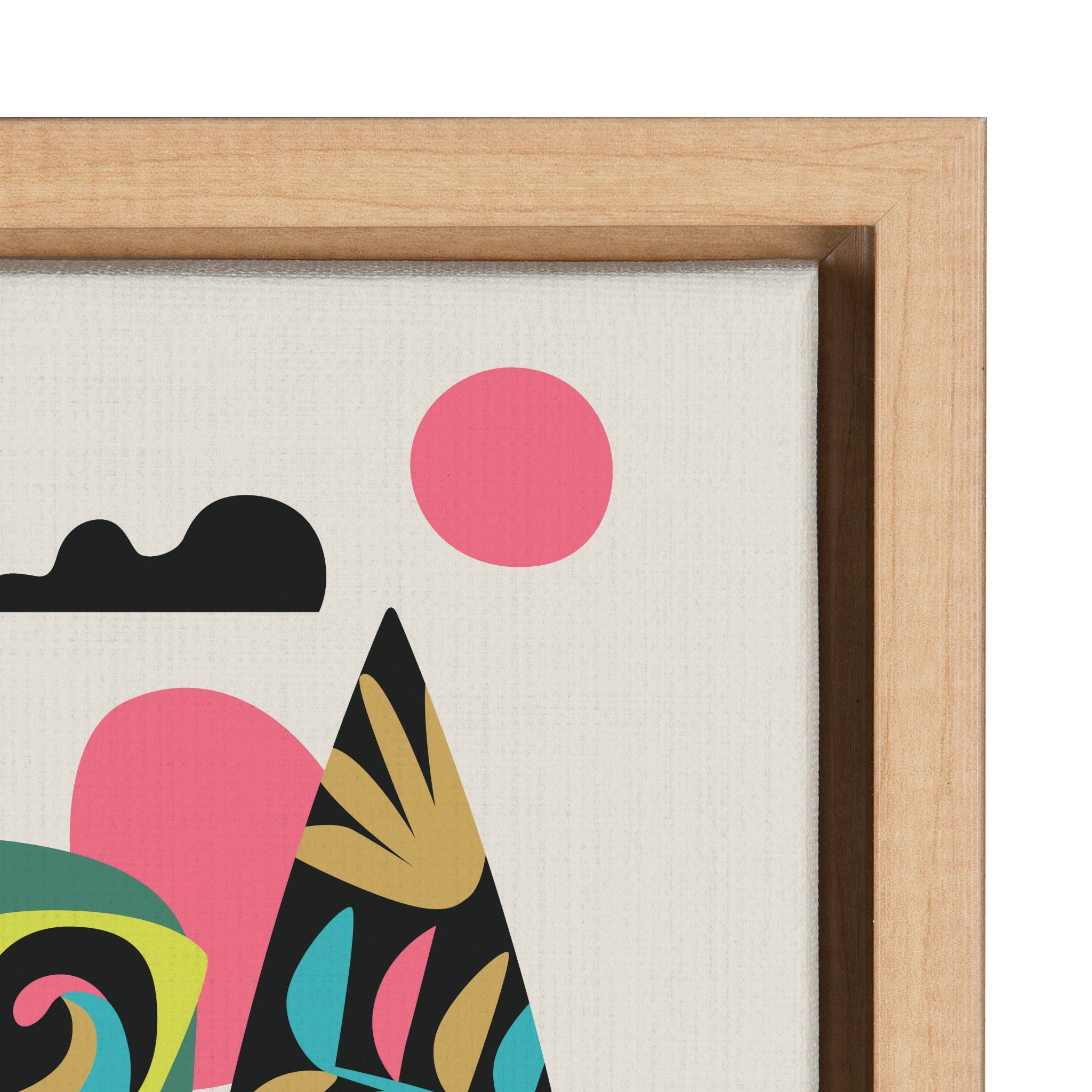 Sylvie Mid Century Modern Surf Koala Framed Canvas by kateandlaurel - product image 3 for Resin Society