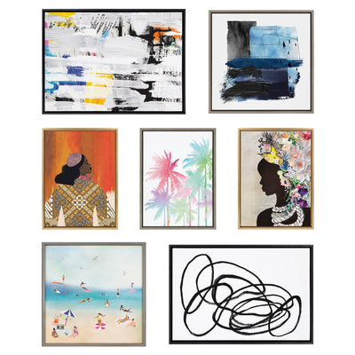 Sylvie Ring of Light and Ring of Light 2 Framed Canvas Art Set by Nikki Chu