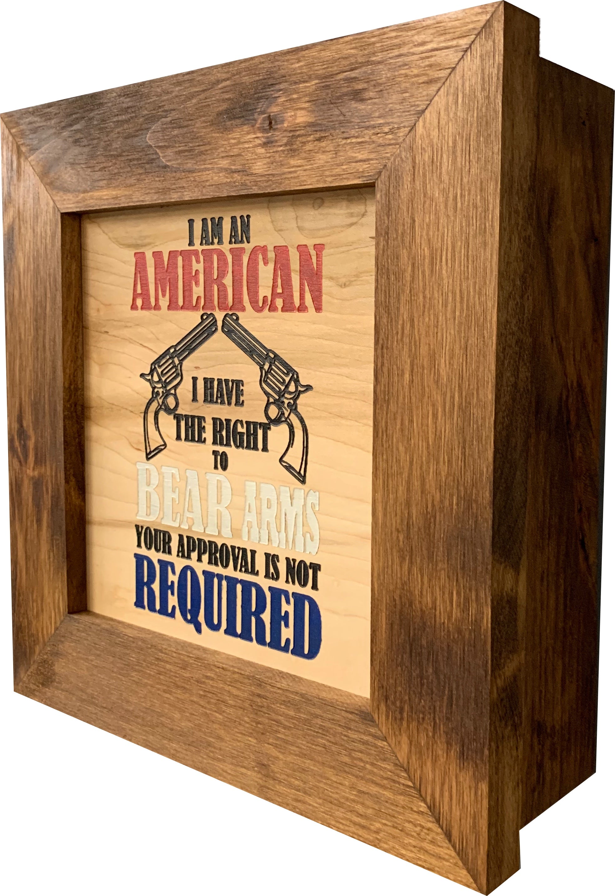 Patriotic 2nd Amendment I Have The Right To Bear Arms Hidden Gun by Bellewood Designs - product image 6 for Resin Society
