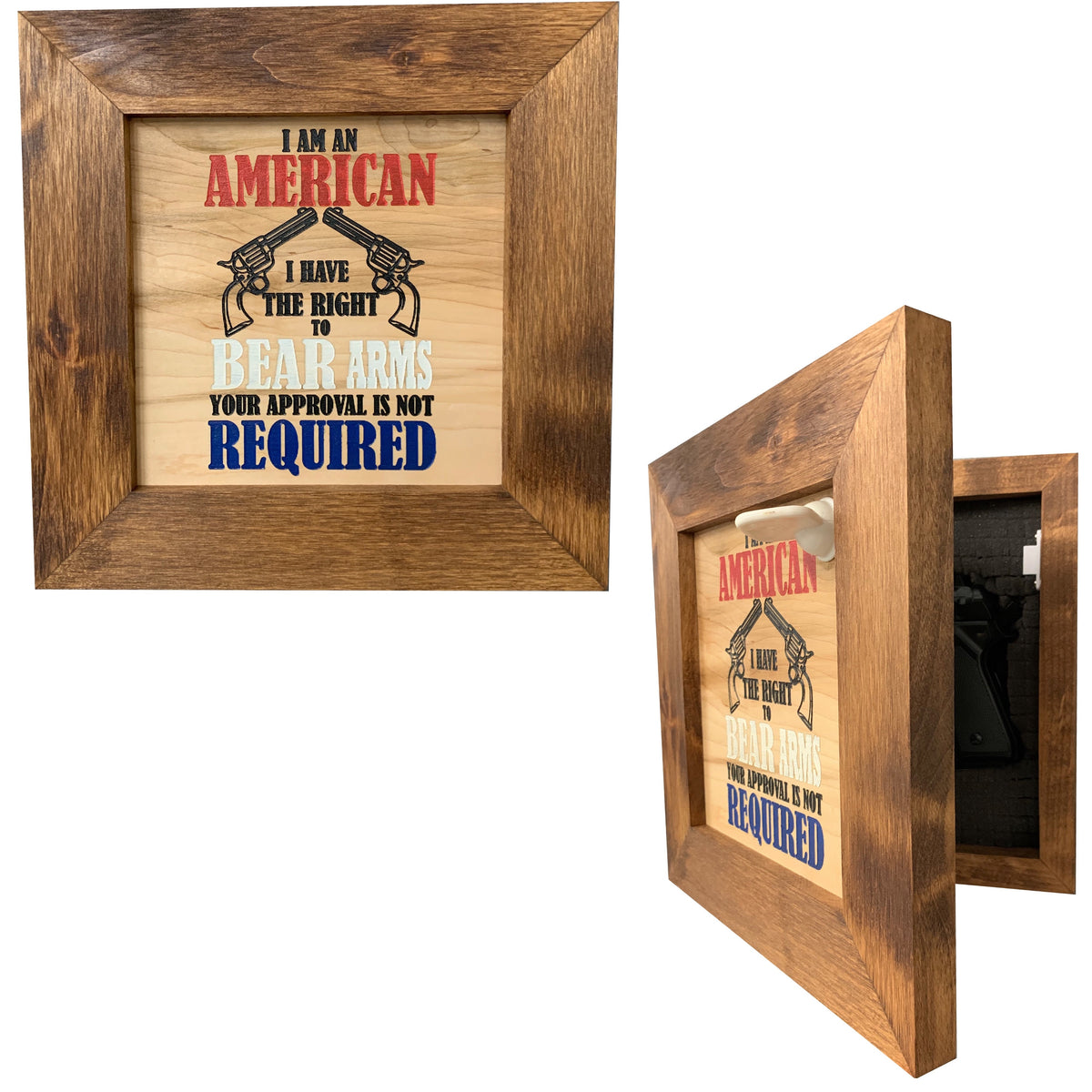 Patriotic 2nd Amendment I Have The Right To Bear Arms Hidden Gun by Bellewood Designs - main product image for Resin Society