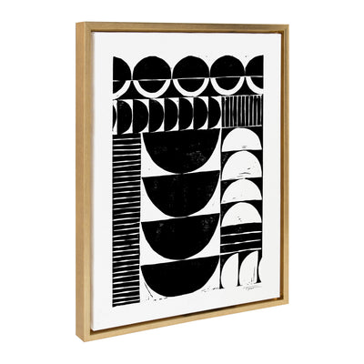 Sylvie Modern Circular Block Print Framed Canvas by kateandlaurel - product image 2 for Resin Society