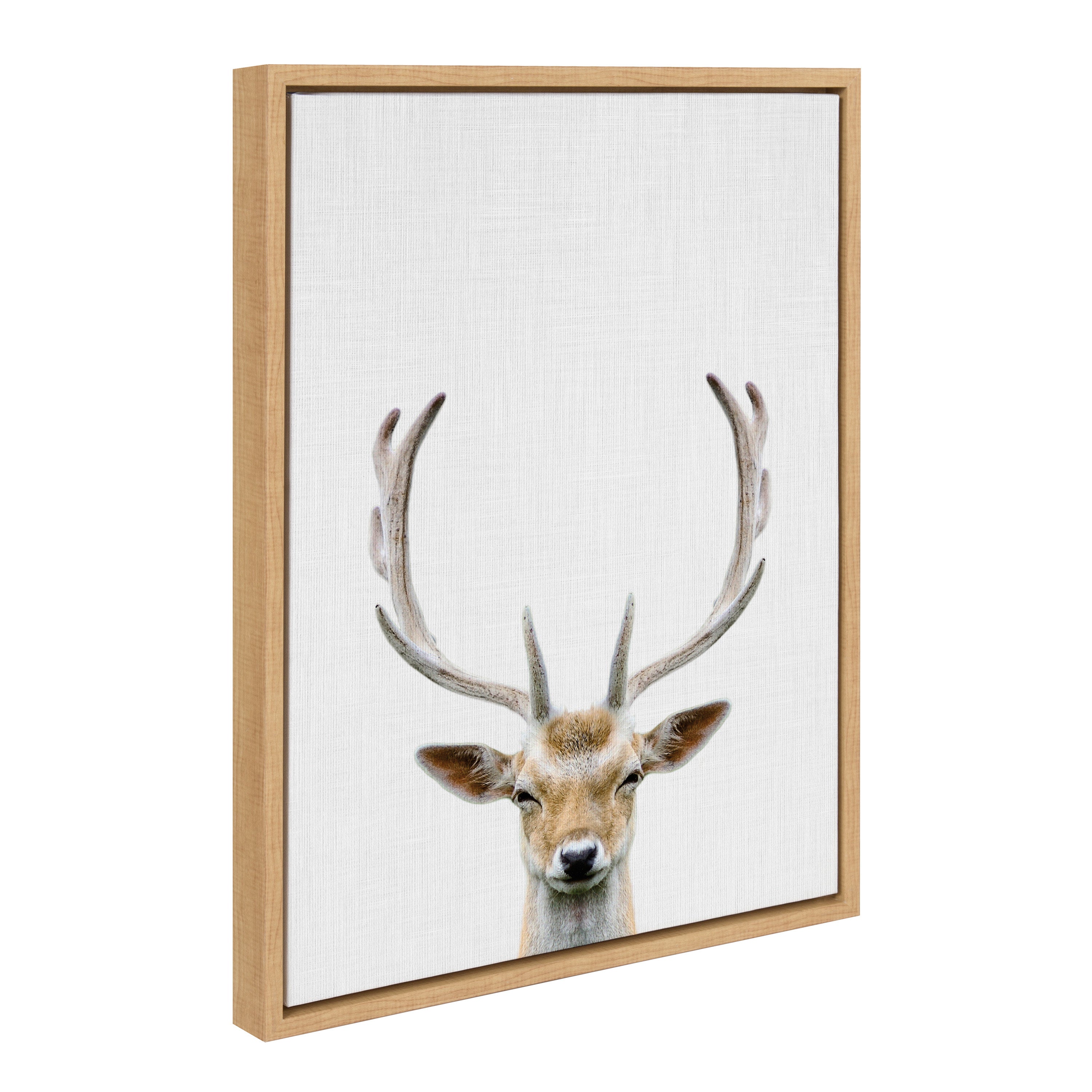 Sylvie Deer Color Framed Canvas by Simon Te of Tai Prints