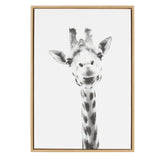 Sylvie Giraffe Framed Canvas by Simon Te of Tai Prints