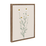 Sylvie Delicate Illustrated White Wildflowers Framed Canvas by kateandlaurel - main product image for Resin Society