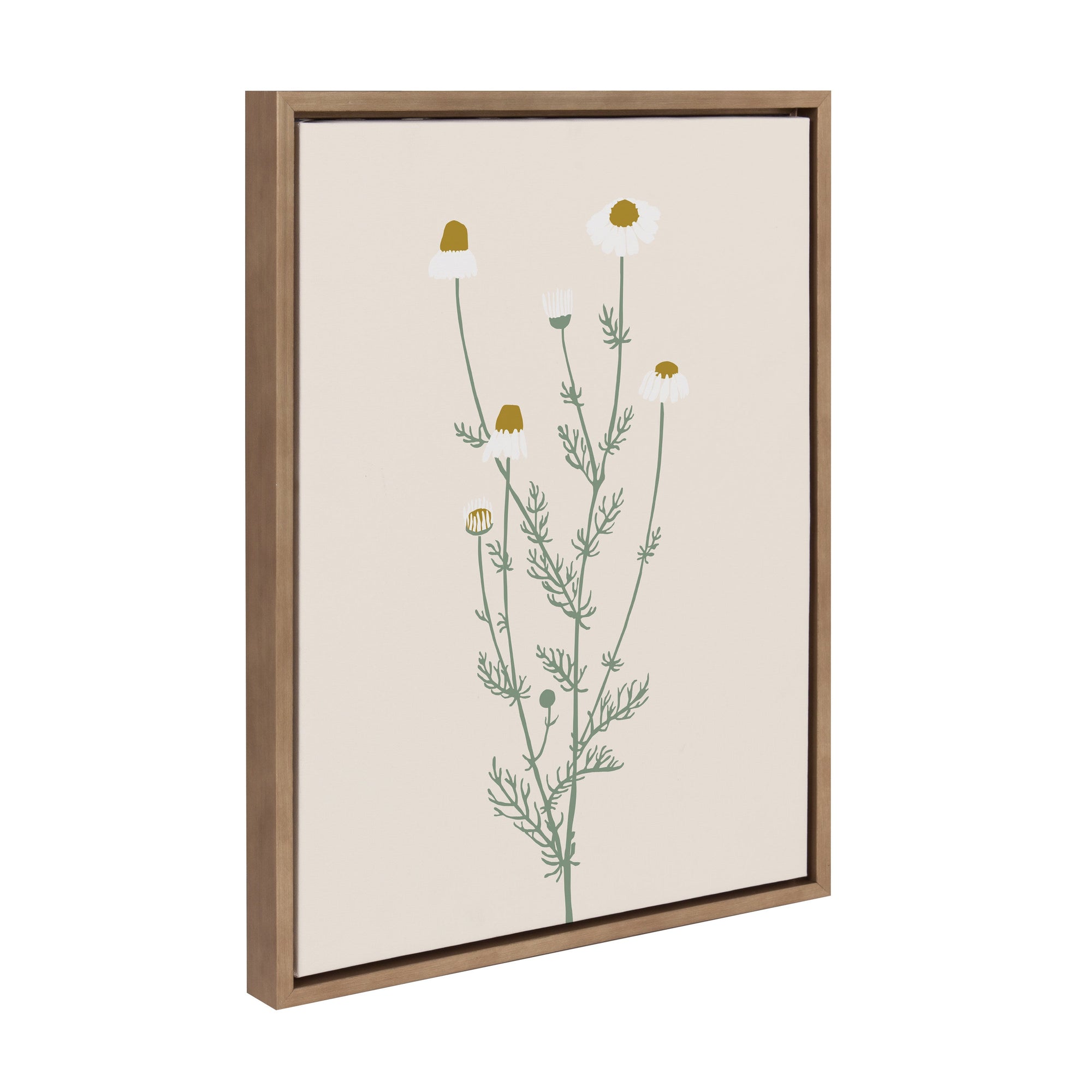 Sylvie Delicate Illustrated White Wildflowers Framed Canvas by kateandlaurel - product image 7 for Resin Society