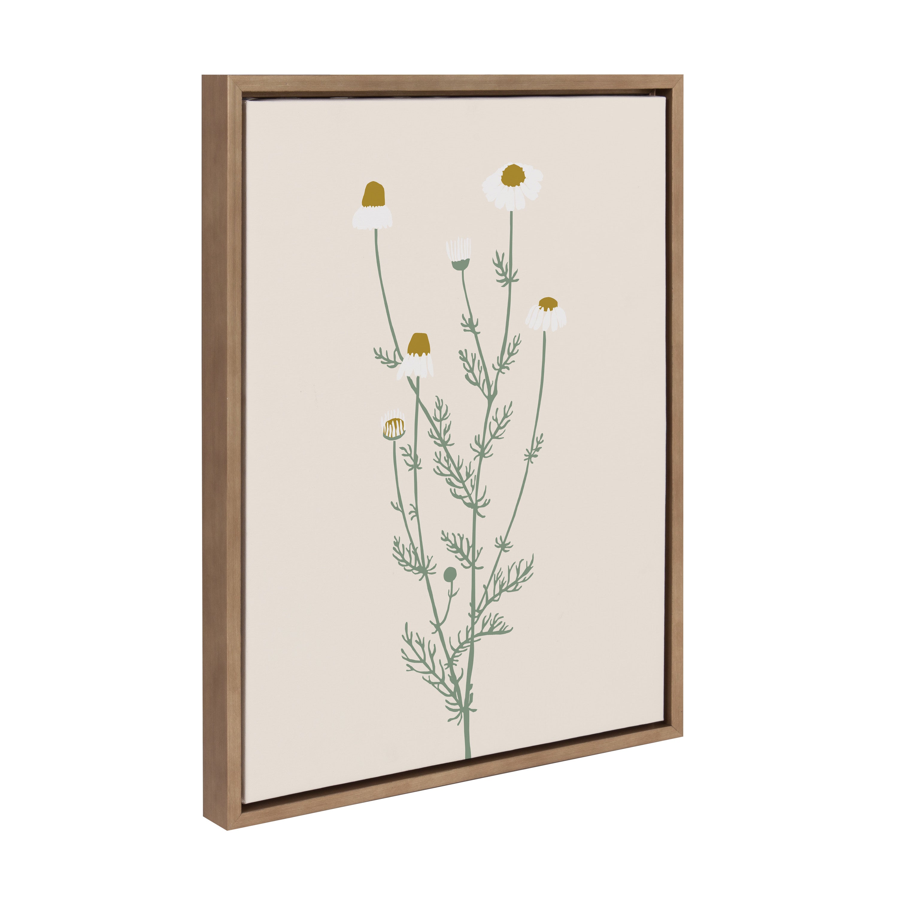 Sylvie Delicate Illustrated White Wildflowers Framed Canvas by kateandlaurel - product image 7 for Resin Society
