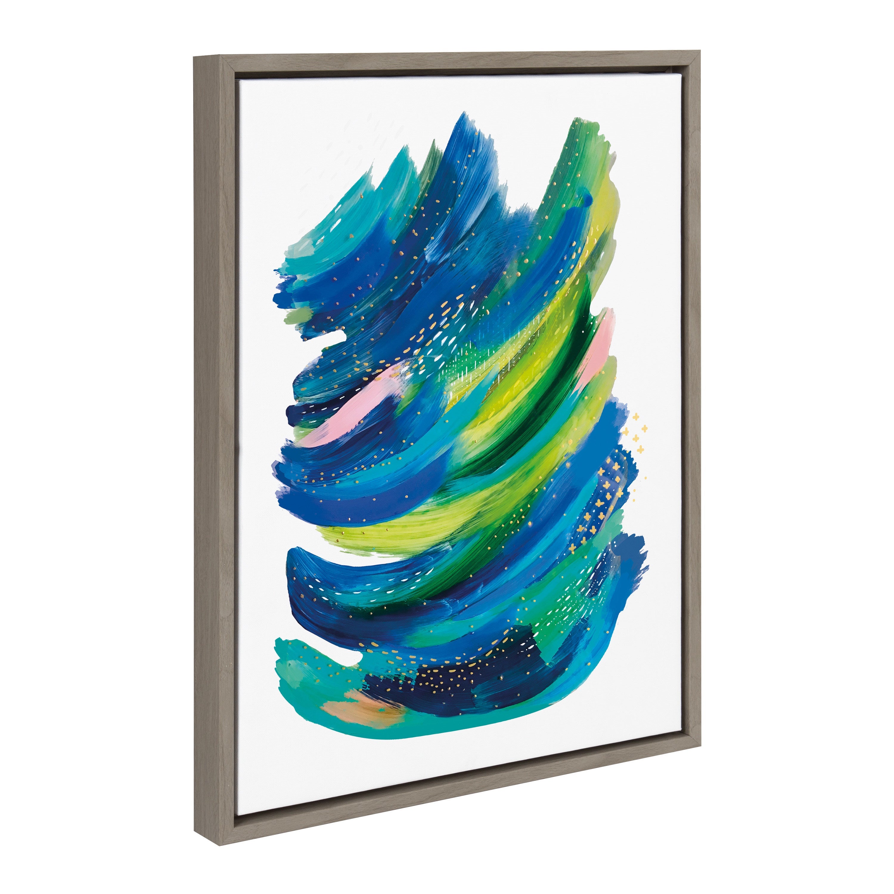 Sylvie Bright Abstract 2 Framed Canvas by kateandlaurel - product image 15 for Resin Society