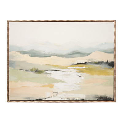 Sylvie Beaded Tranquil Landscape I Framed Canvas by Amy Lighthall