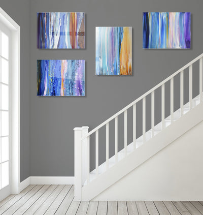 Seaside Serenity Floating Acrylic Art by Xizhou Xie