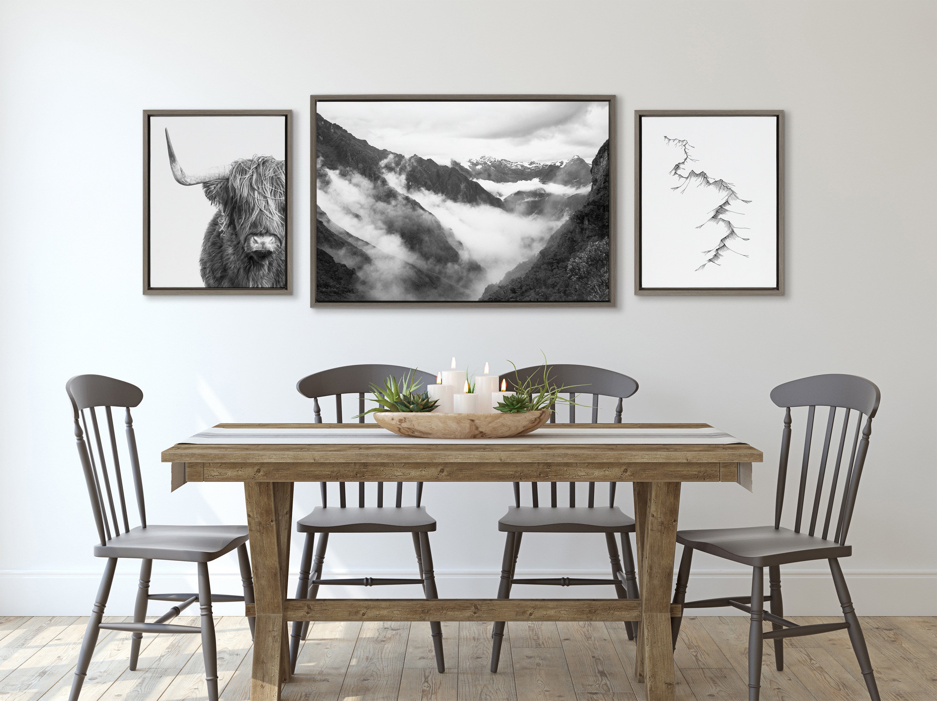 Sylvie BW Highland Cow No. 1 by kateandlaurel - product image 10 for Resin Society