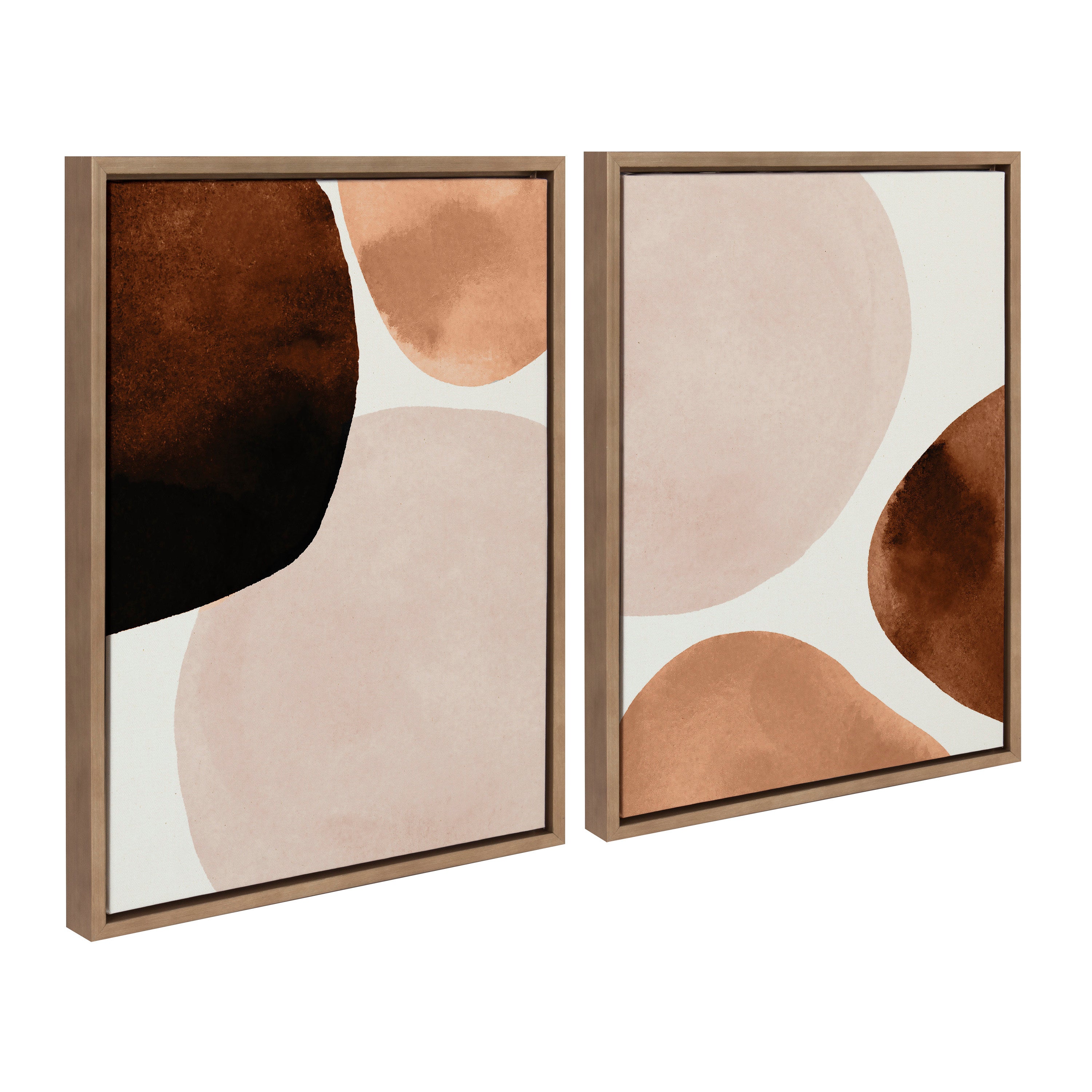 Sylvie Shapes I and II Framed Canvas Set by kateandlaurel - product image 2 for Resin Society