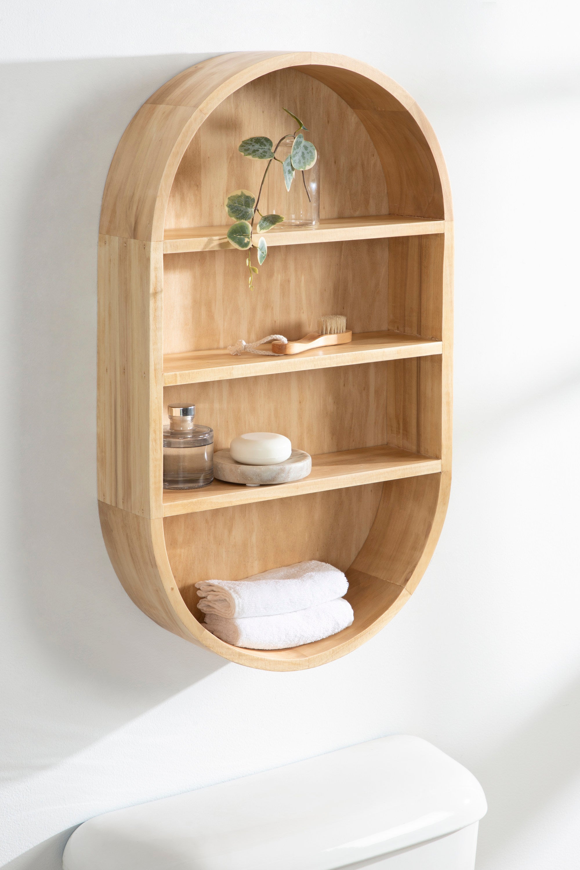 Hutton Wood Capsule Wall Shelf by kateandlaurel - product image 4 for Resin Society