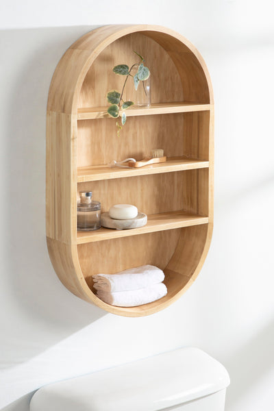 Hutton Wood Capsule Wall Shelf by kateandlaurel - product image 4 for Resin Society