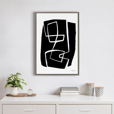 Sylvie Modern Meeting Forms Framed Canvas by kateandlaurel - product image 4 for Resin Society