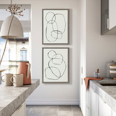 Sylvie Going in Circles Framed Textured Canvas Set