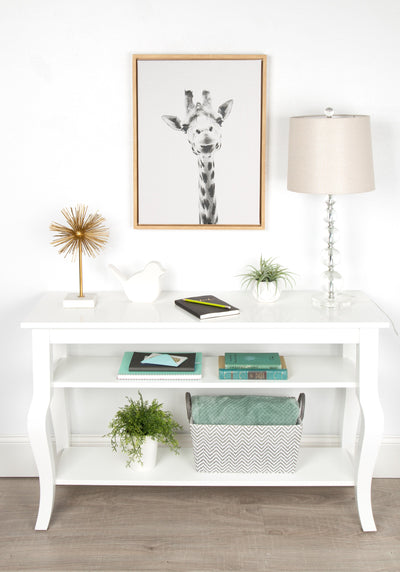 Sylvie Giraffe Framed Canvas by Simon Te of Tai Prints