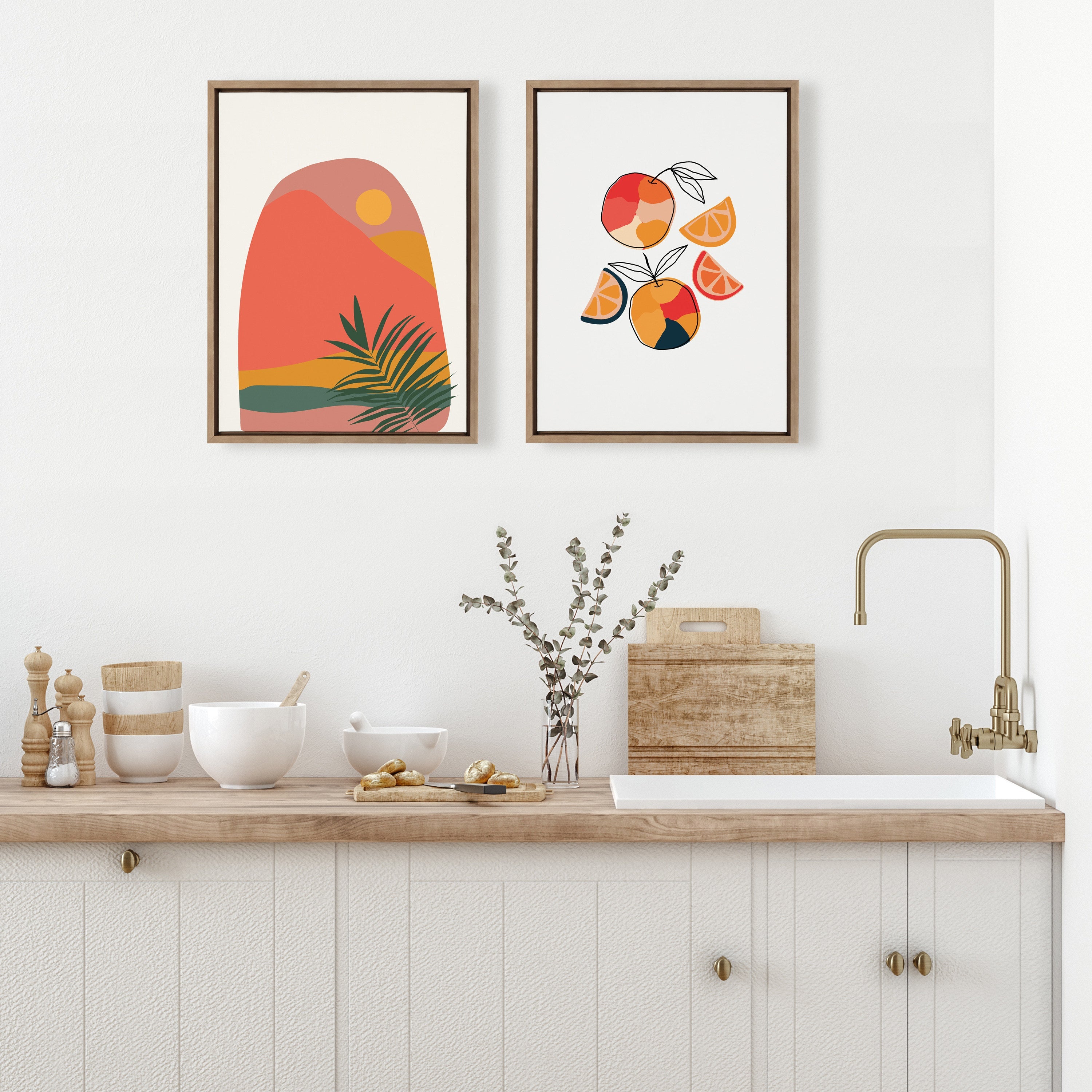 Sylvie Juicy Citrus Framed Canvas by kateandlaurel - product image 5 for Resin Society