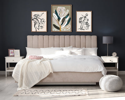 Sylvie Beaded LV Freshly Picked Floral 5 Framed Canvas by Valerie McKeehan of Lily and Val
