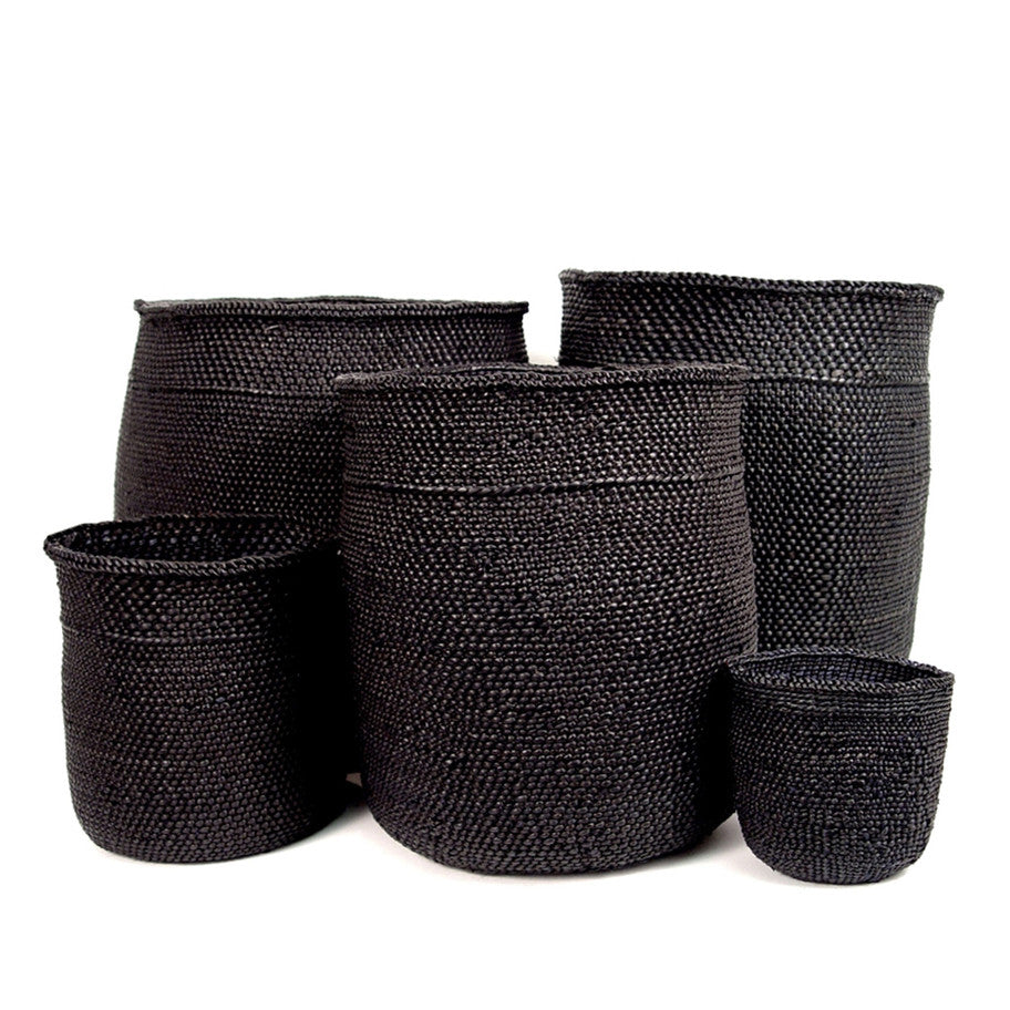 Rich Black Iringa Baskets by Mbare Ltd - main product image for Resin Society