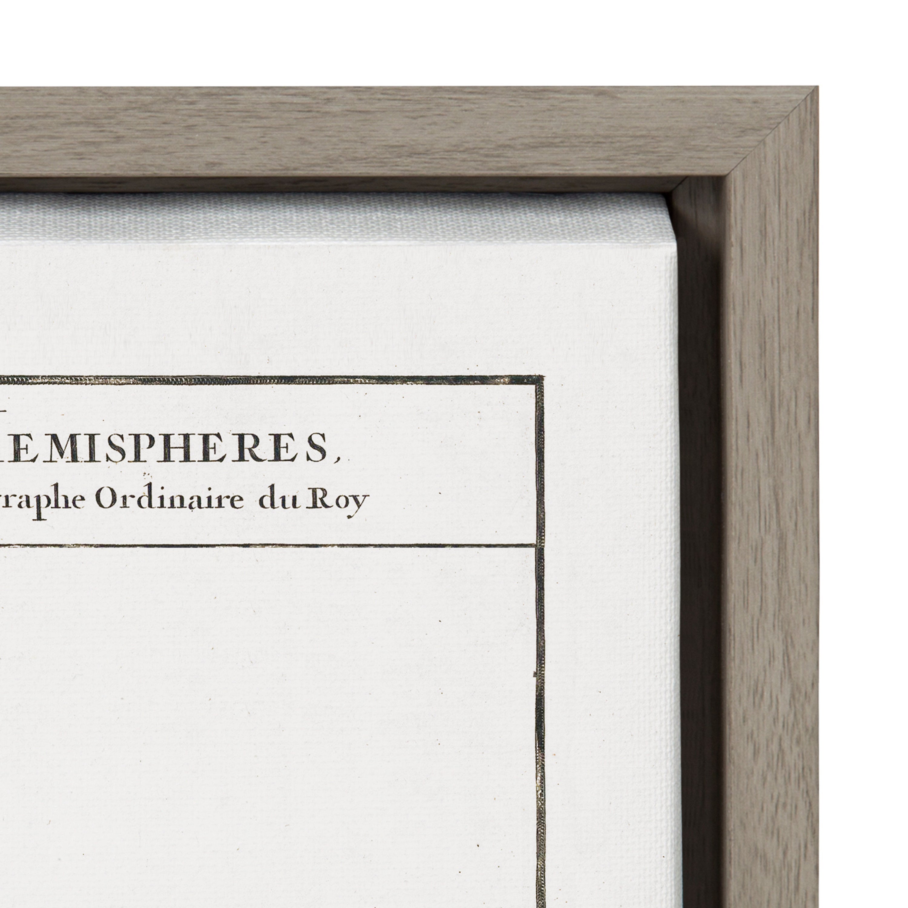 Sylvie Vintage World Map Framed Canvas by kateandlaurel - product image 3 for Resin Society