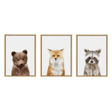 Sylvie Studio Bear, Studio Fox and Studio Raccoon Framed Canvas by kateandlaurel - product image 2 for Resin Society