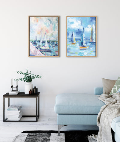 Sylvie Fish Creek Harbor Framed Canvas by Rachel Christopoulos by kateandlaurel - product image 7 for Resin Society