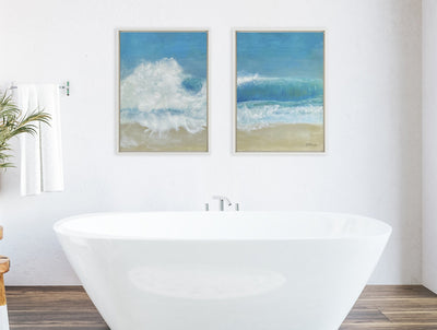 Sylvie Beach Day Left and Right Framed Canvas by kateandlaurel - product image 5 for Resin Society