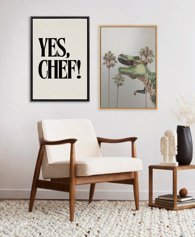 Sylvie Yes Chef Framed Canvas by Saint and Sailor Studios
