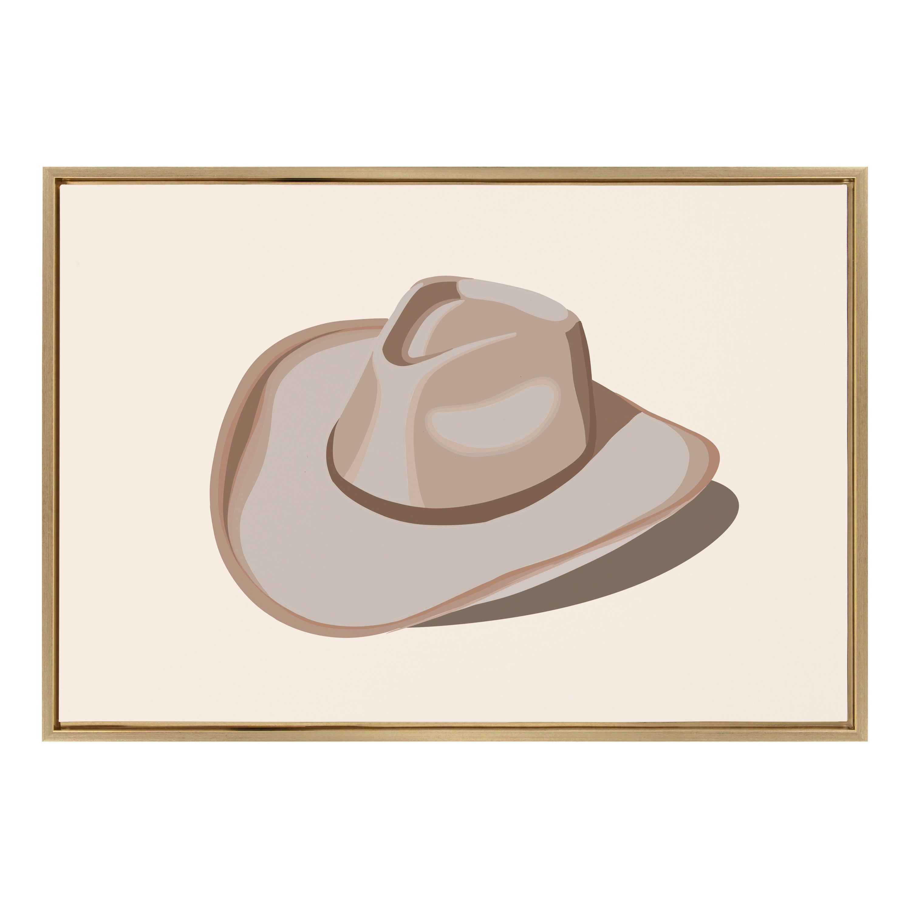 Sylvie Cowgirl Hat Landscape Framed Canvas by Honey Island Studio