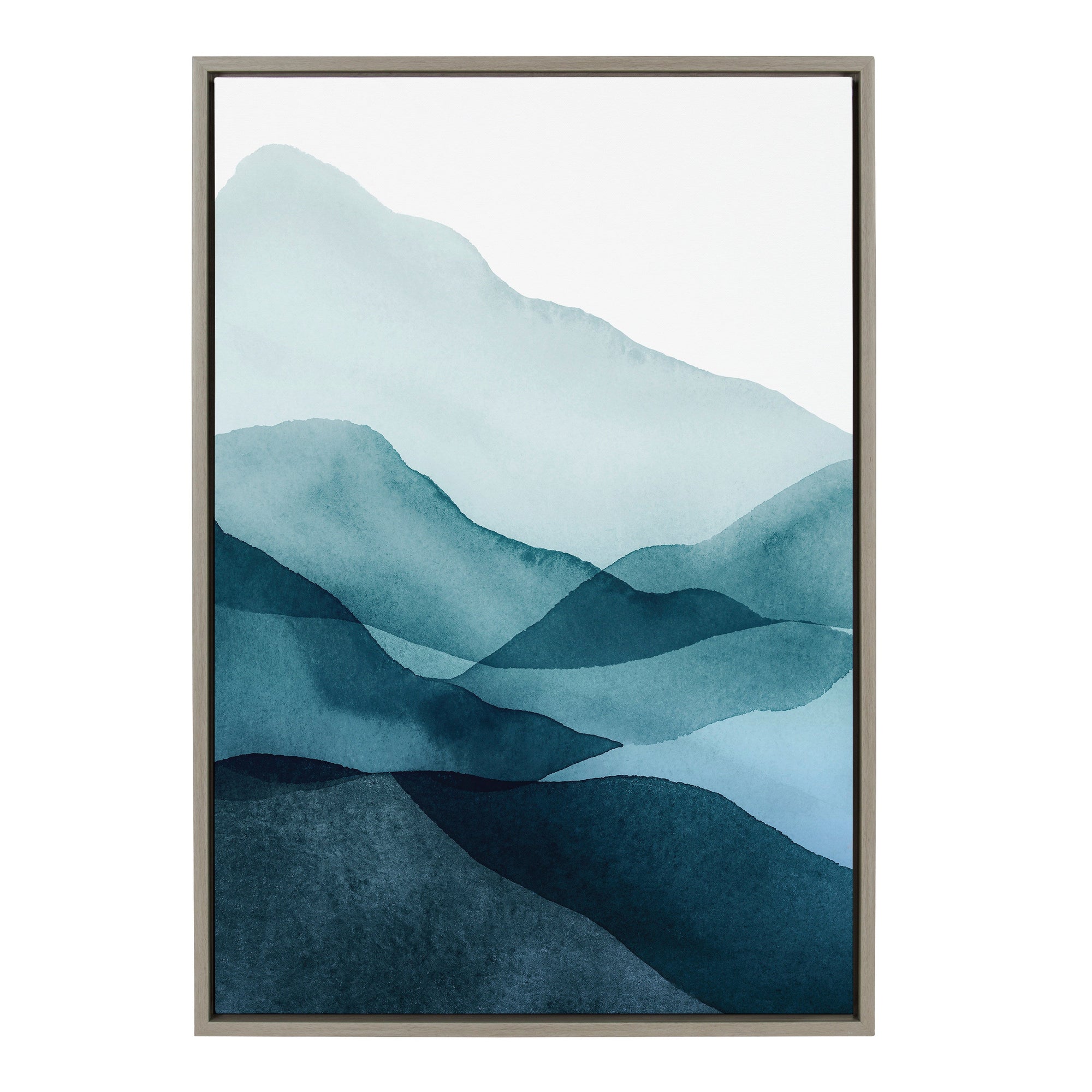 Sylvie Blue Mountain Range Framed Canvas by kateandlaurel - product image 9 for Resin Society