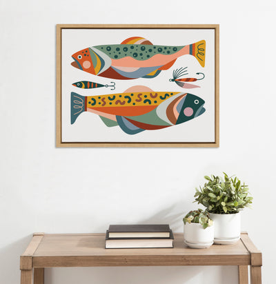 Sylvie Gone Fishing Framed Canvas by Rachel Lee of My Dream Wall