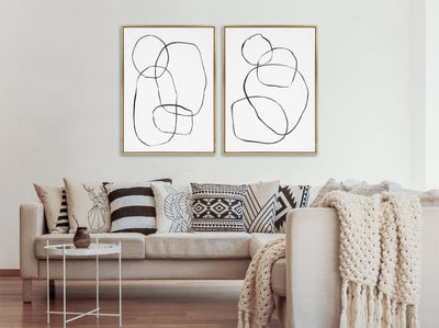Sylvie Going in Circles Framed Textured Canvas Set by kateandlaurel - product image 4 for Resin Society