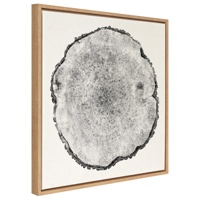 Sylvie Tree Rings Linen Framed Canvas by kateandlaurel - product image 12 for Resin Society
