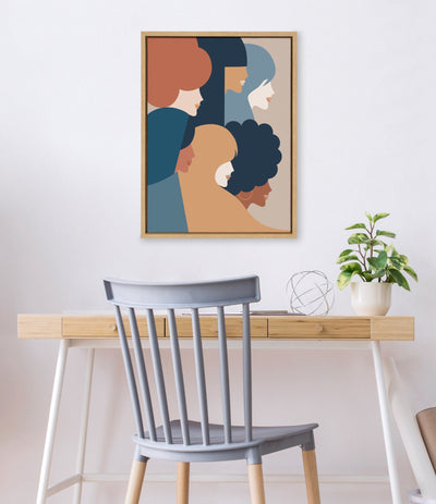 Sylvie We Persist Earthy Framed Canvas by kateandlaurel - product image 7 for Resin Society