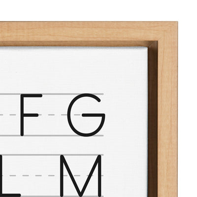 Sylvie Alphabet Penmanship Framed Canvas by The Creative Bunch Studio by kateandlaurel - product image 3 for Resin Society