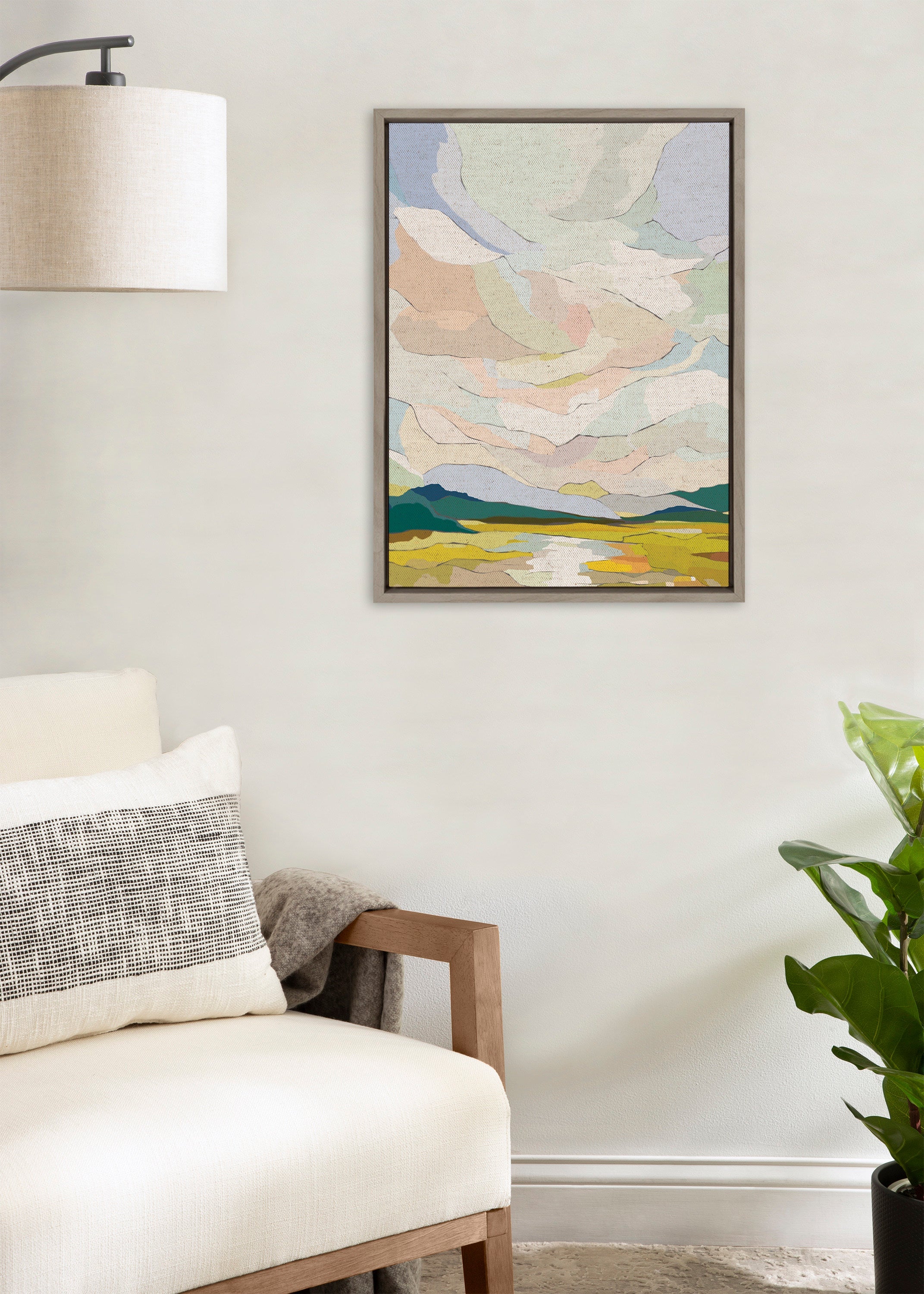 Sylvie Autumn Sky Framed Canvas by Nikita Jariwala