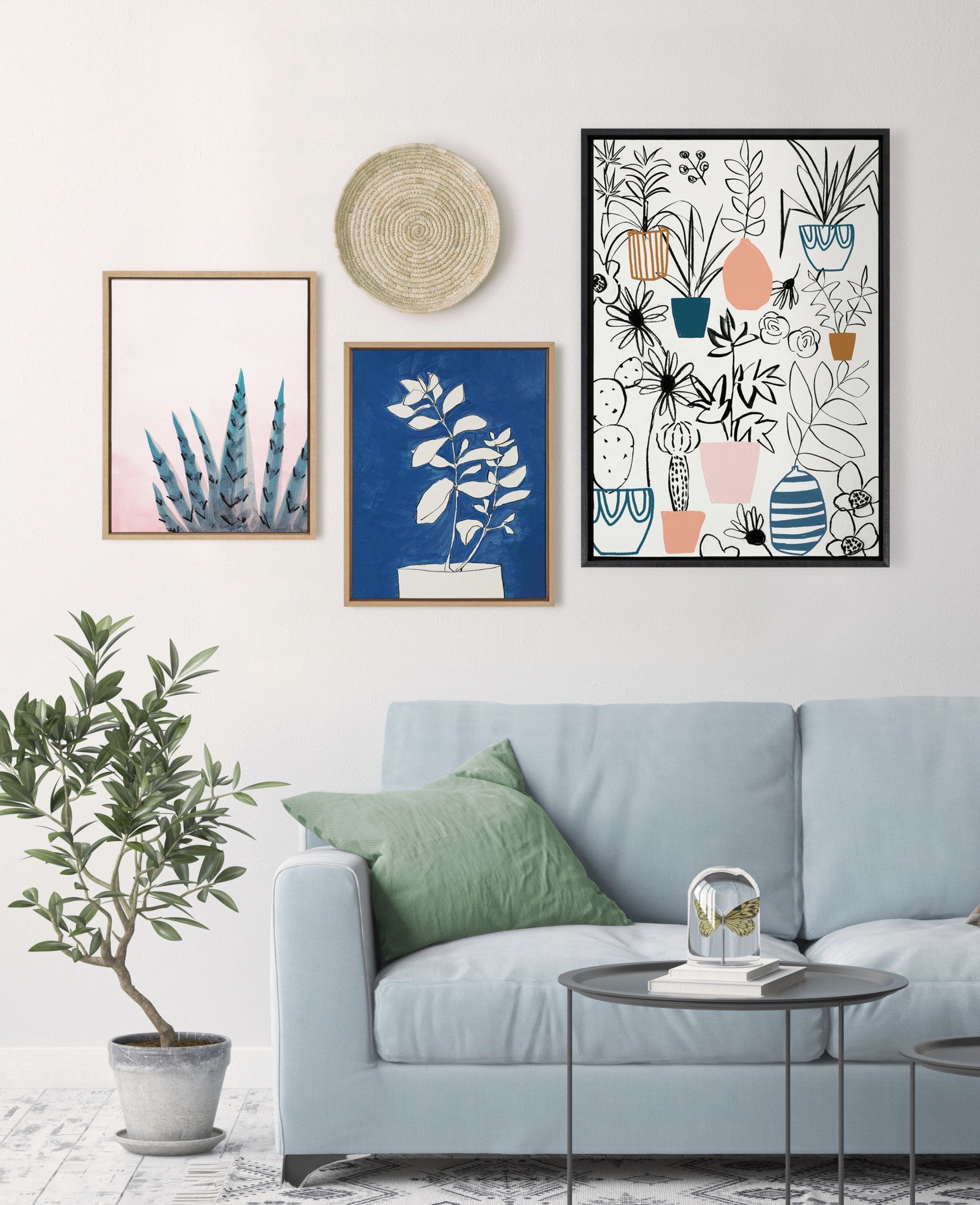 Sylvie Night Blooms Framed Canvas by kateandlaurel - product image 7 for Resin Society
