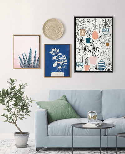 Sylvie Night Blooms Framed Canvas by kateandlaurel - product image 7 for Resin Society