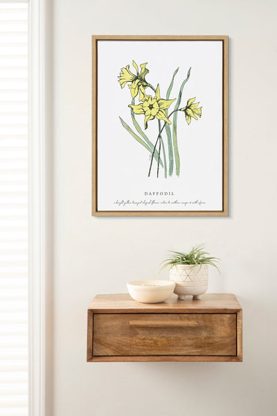 Sylvie Spring Daffodil Framed Canvas by kateandlaurel - product image 4 for Resin Society